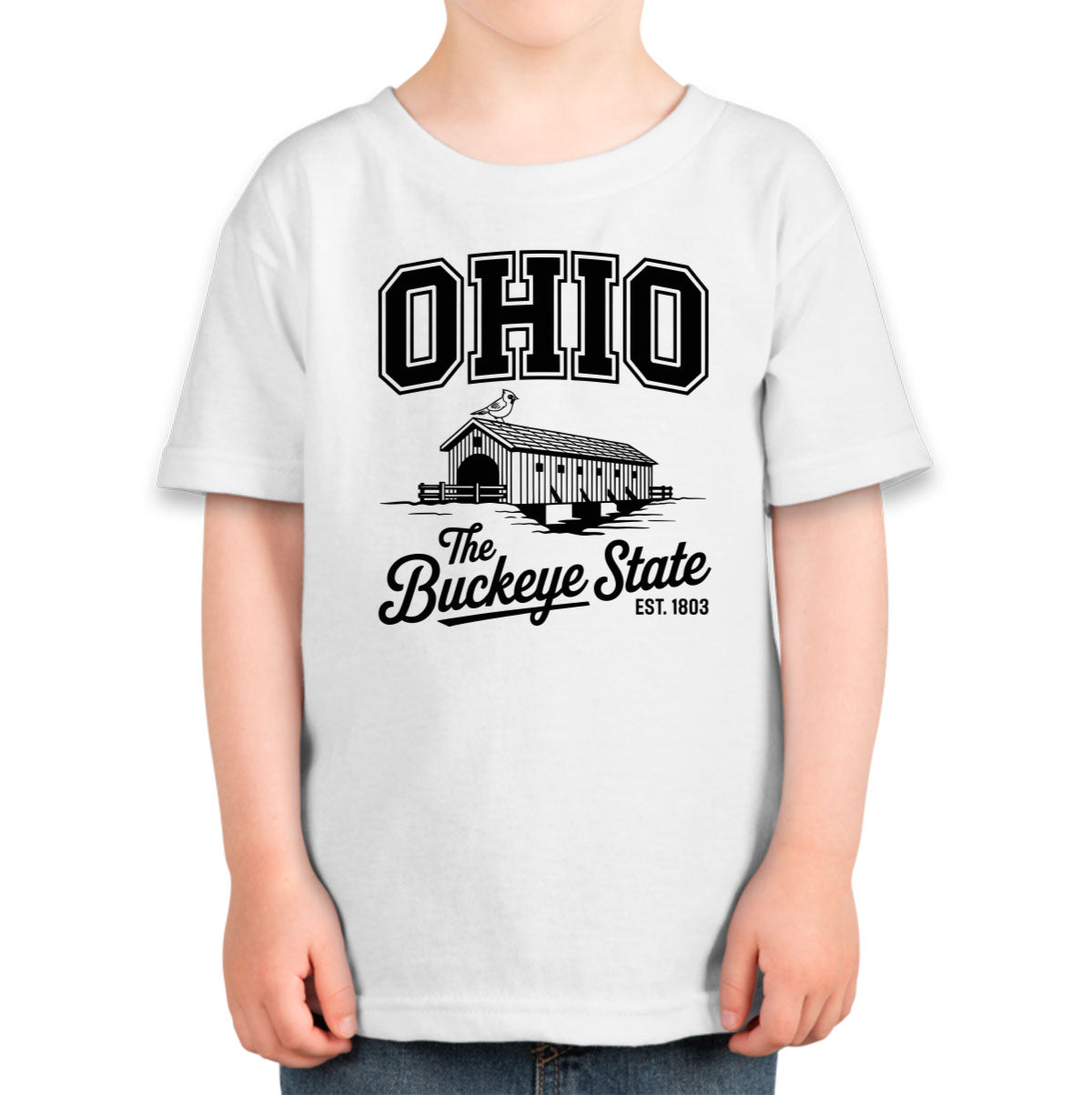 Ohio Cityscape Illustration The Buckeye State Toddler T-shirt
