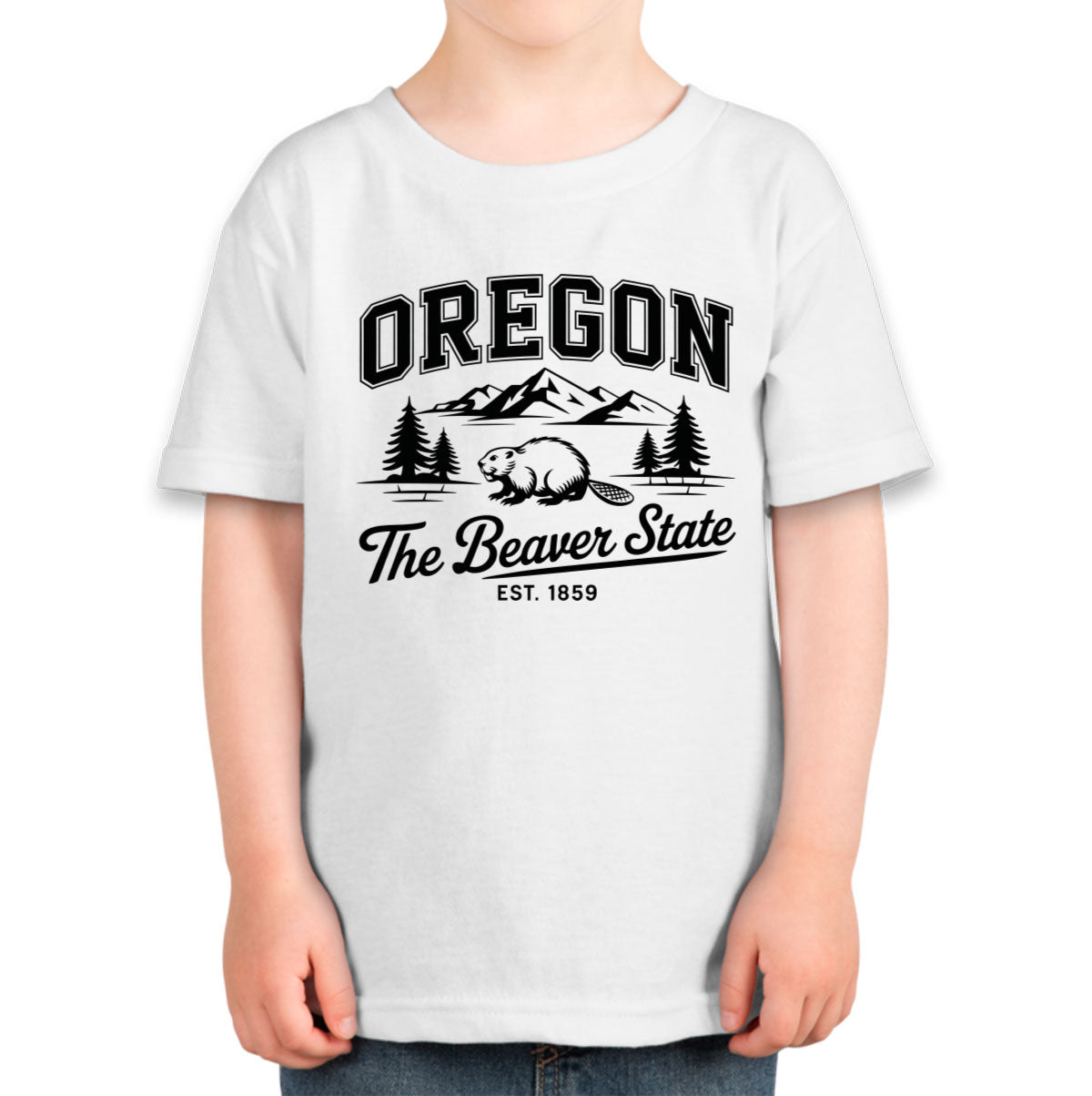 Oregon Cityscape Illustration The Beaver State Toddler T-shirt