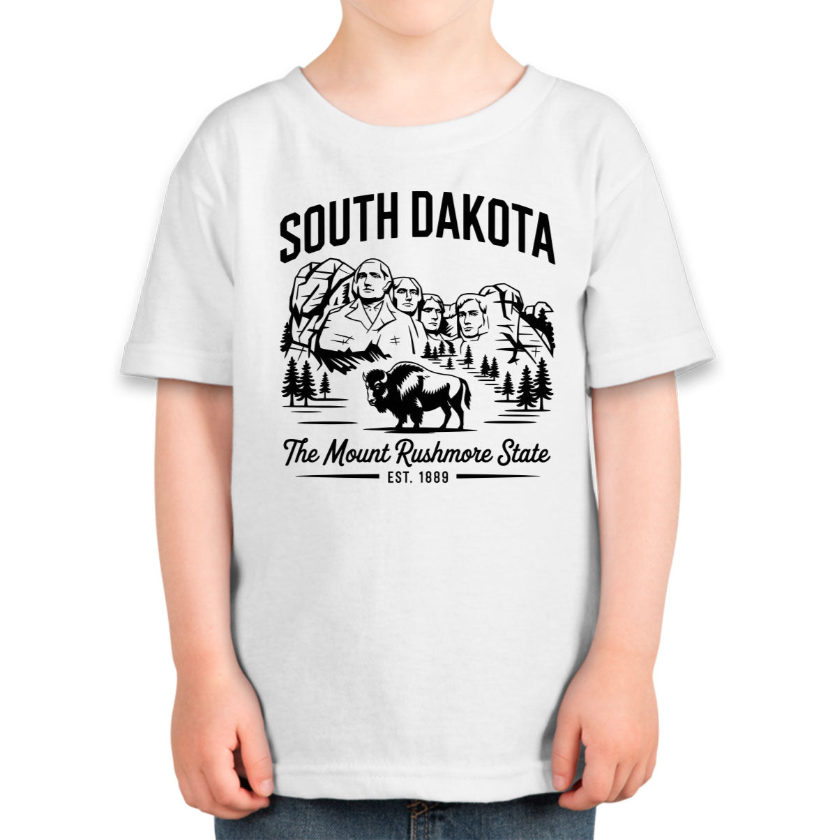 South Dakota Cityscape Illustration The Mount Rushmore State Toddler T-shirt