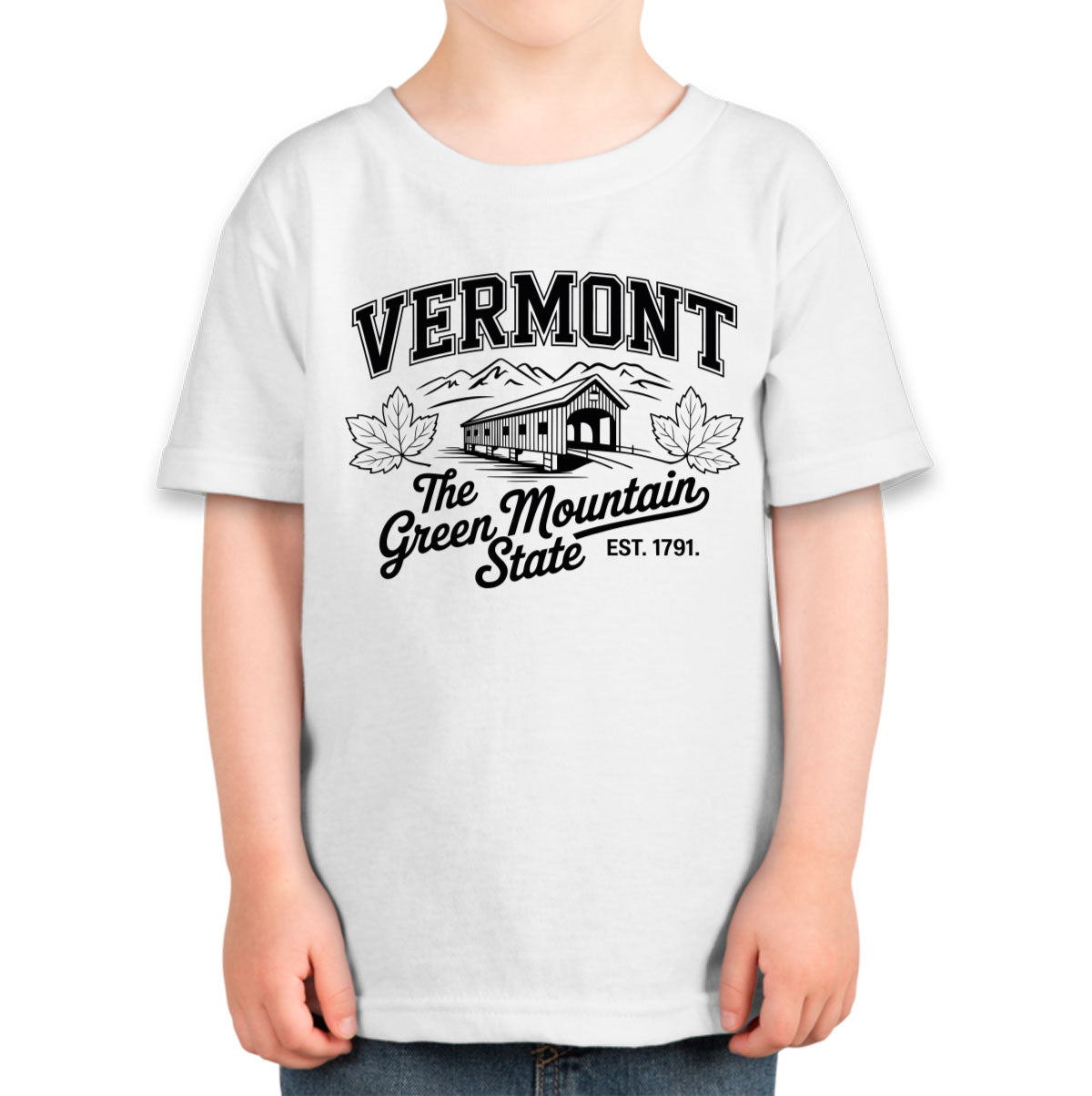 Vermont Cityscape Illustration The Green Mountain State Toddler T-shirt
