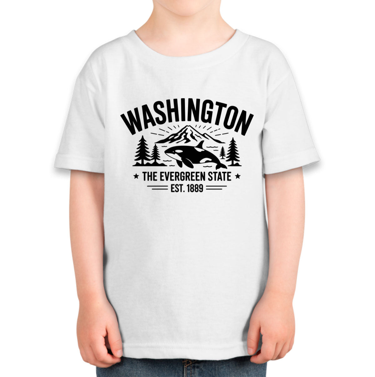 Washington Cityscape Illustration The Evergreen State Toddler T-shirt