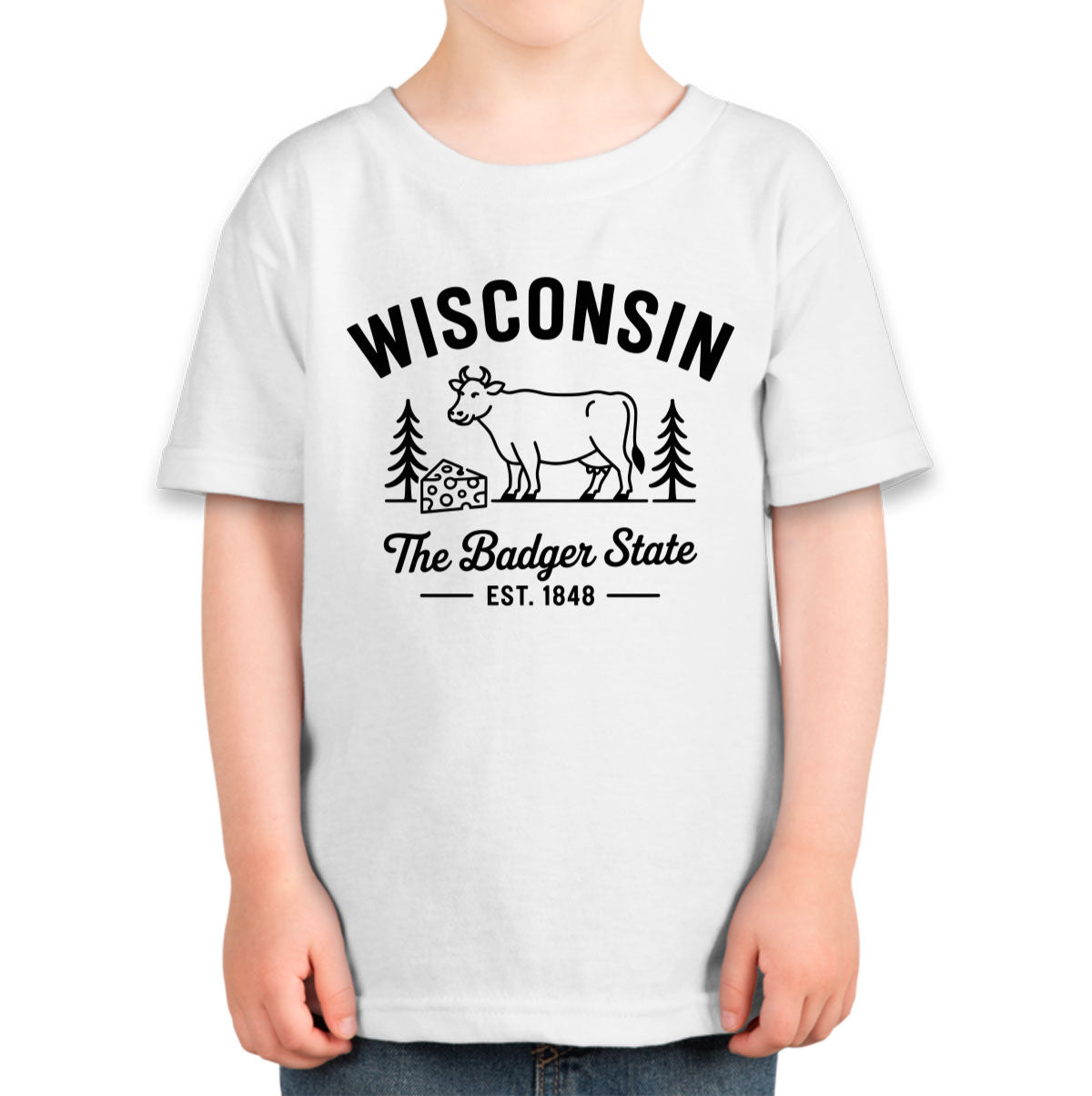 Wisconsin Cityscape Illustration The Badger State Toddler T-shirt