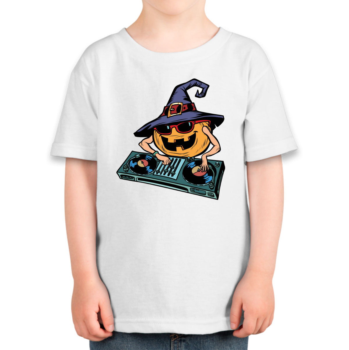 DJ Pumpkin Halloween Toddler T-shirt