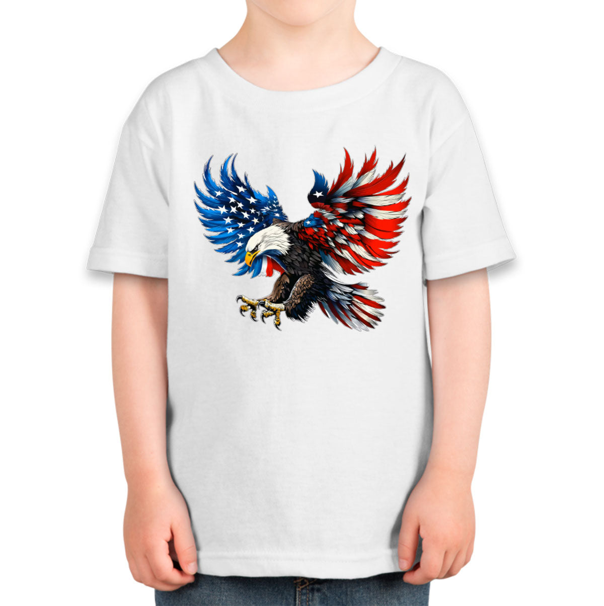 American Eagle Flag Independence Day Patriotic Toddler T-shirt