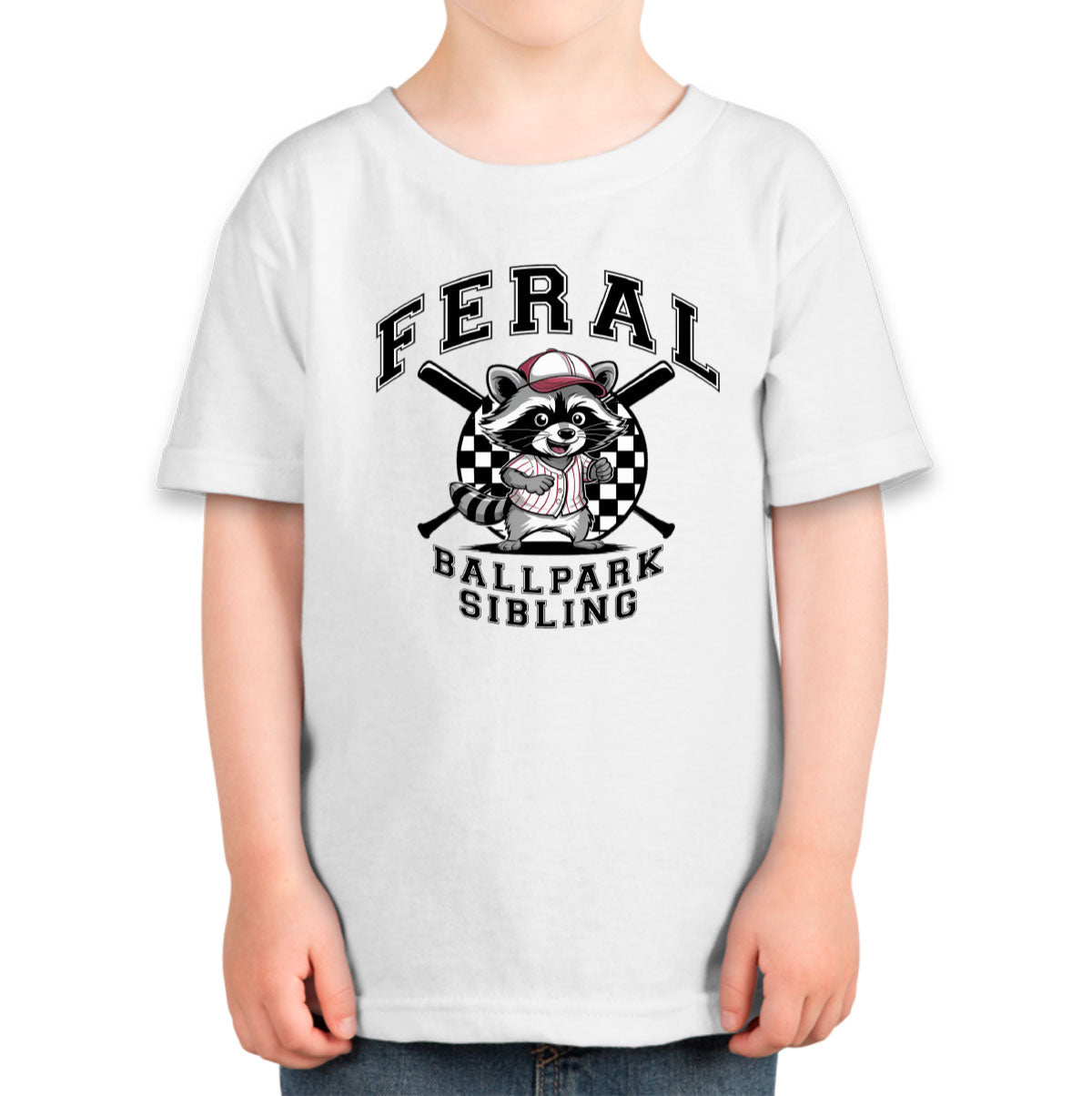 Feral Ballpark Sibling Baseball Toddler T-shirt