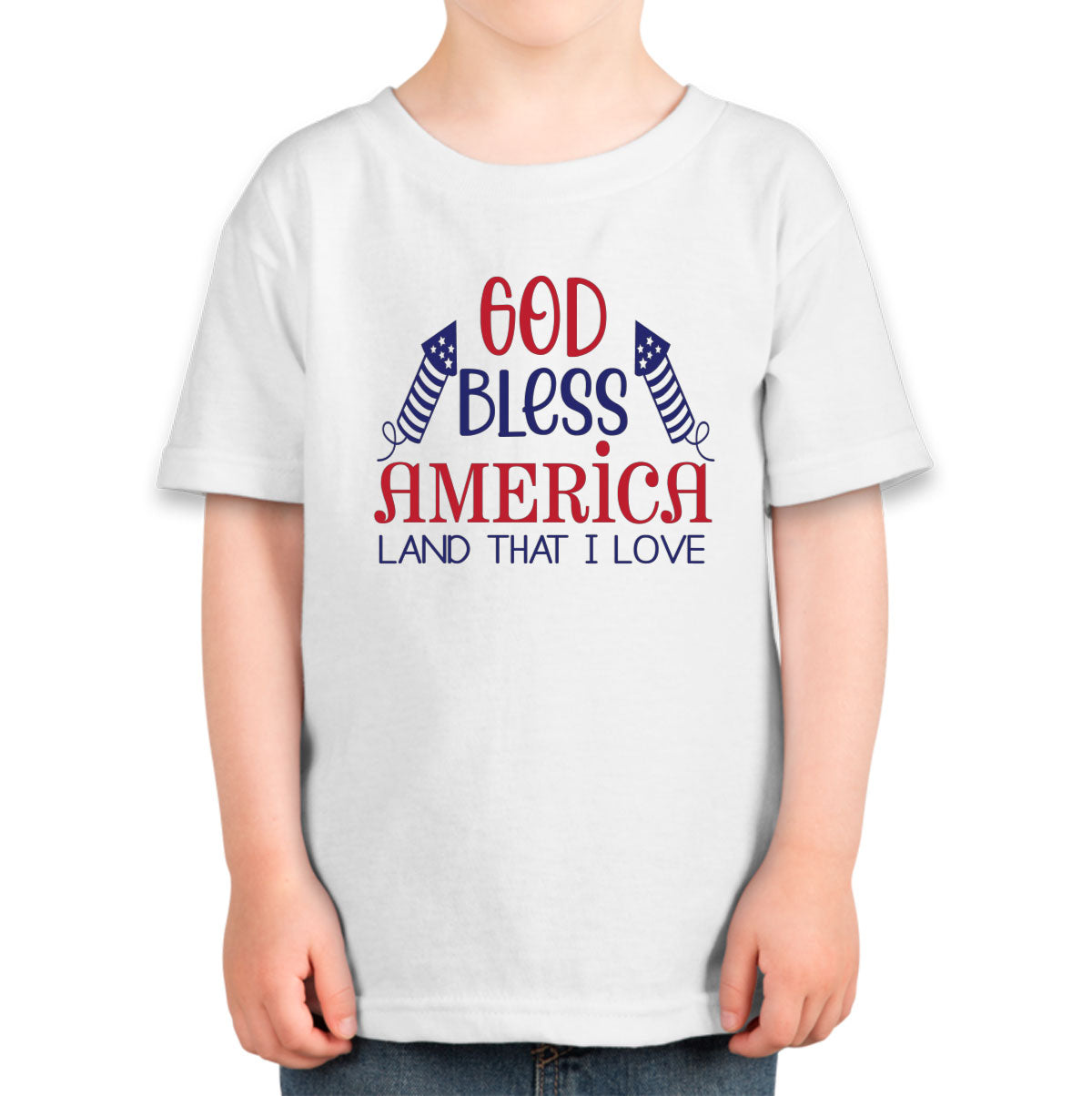 God Bless America Land That I Love Patriotic  Toddler T-shirt