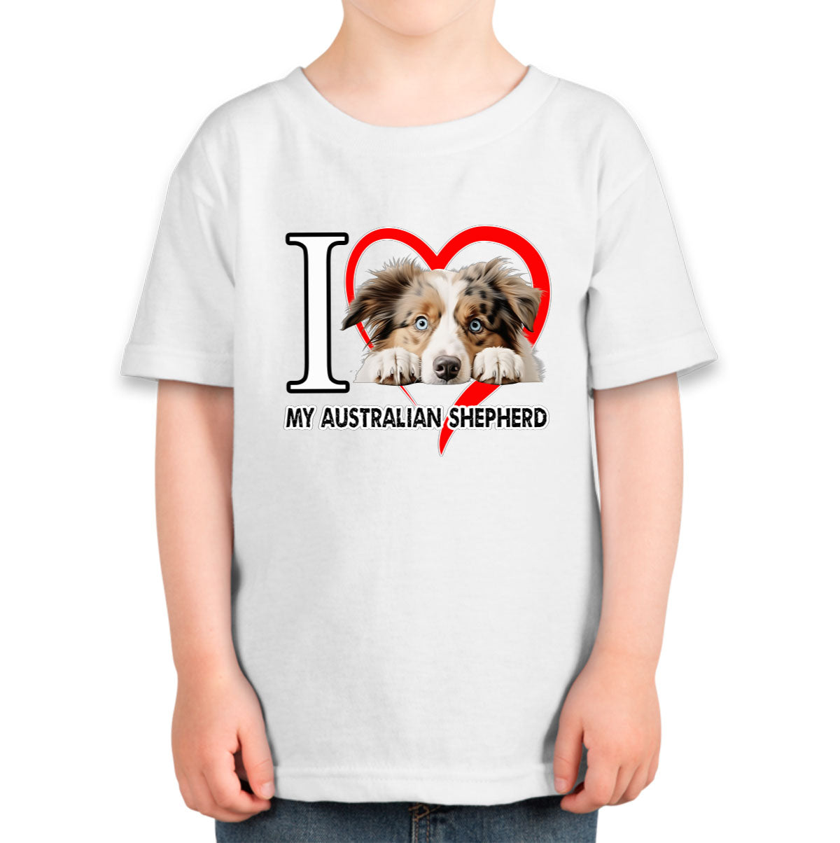 I Love My Australian Shepherd Dog Toddler T-shirt