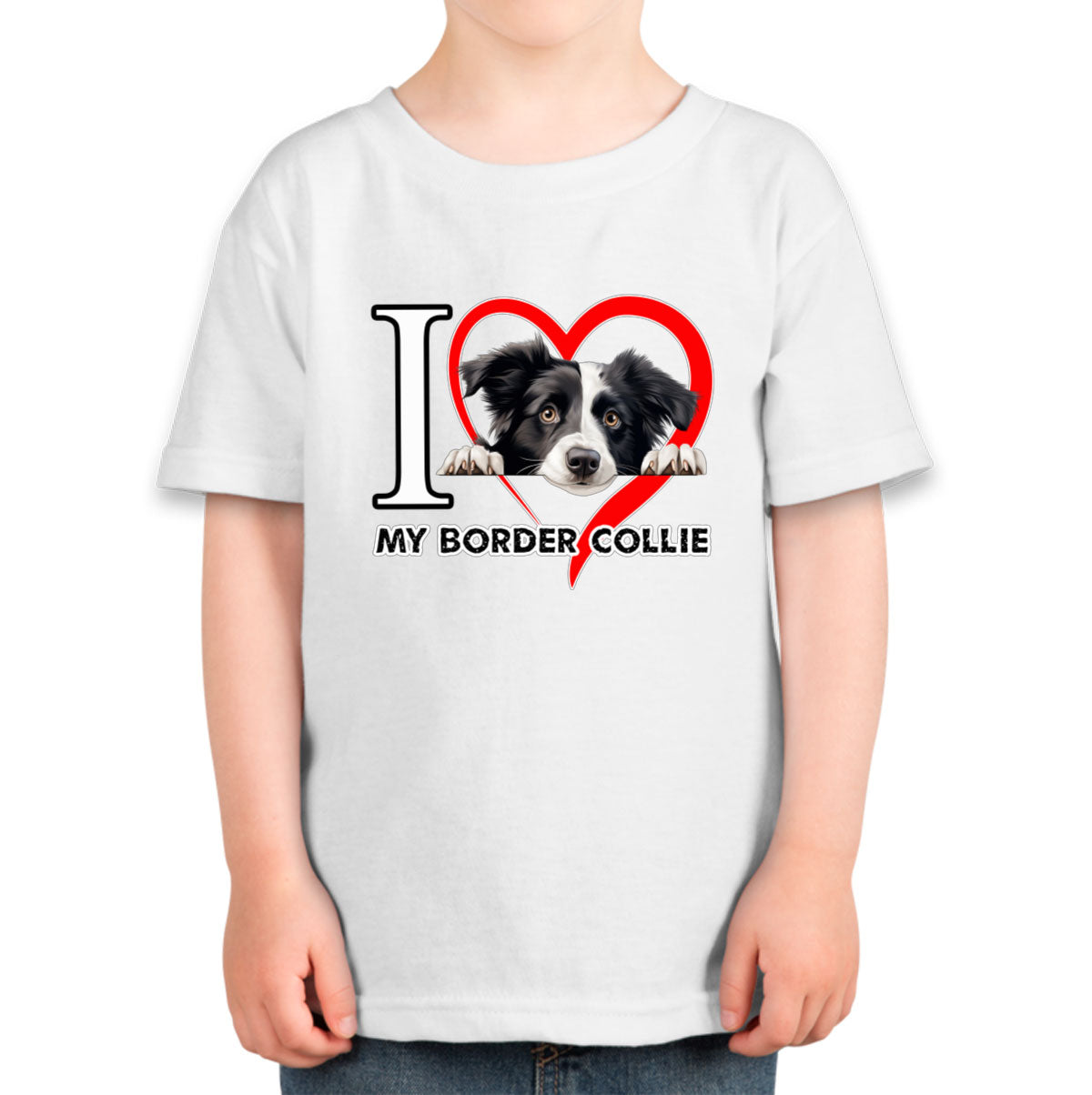 I Love My Border Collie Dog Toddler T-shirt