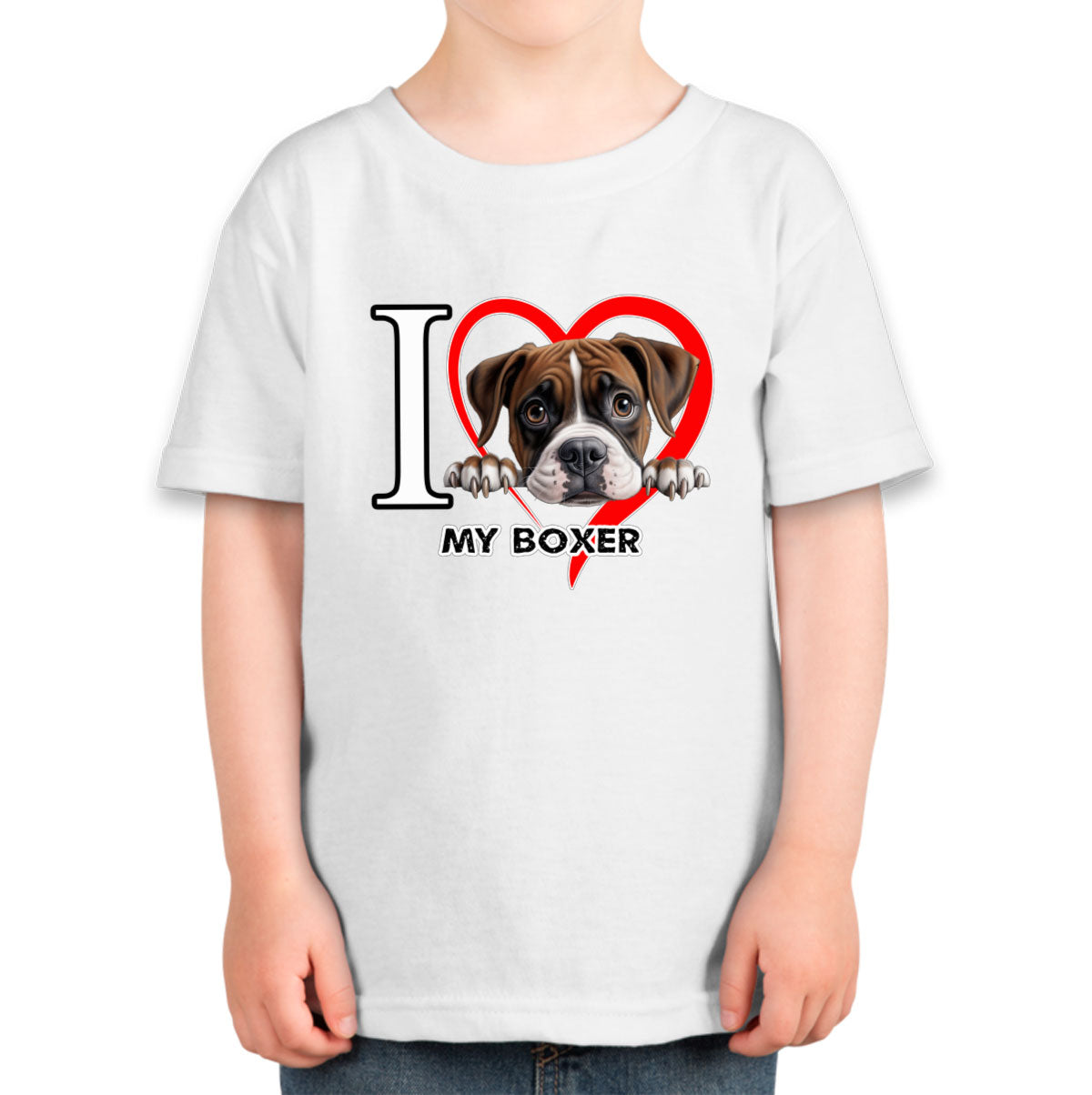 I Love My Boxer Dog Toddler T-shirt