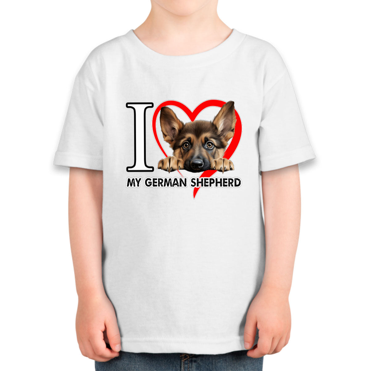 I Love My German Shepherd Dog Toddler T-shirt