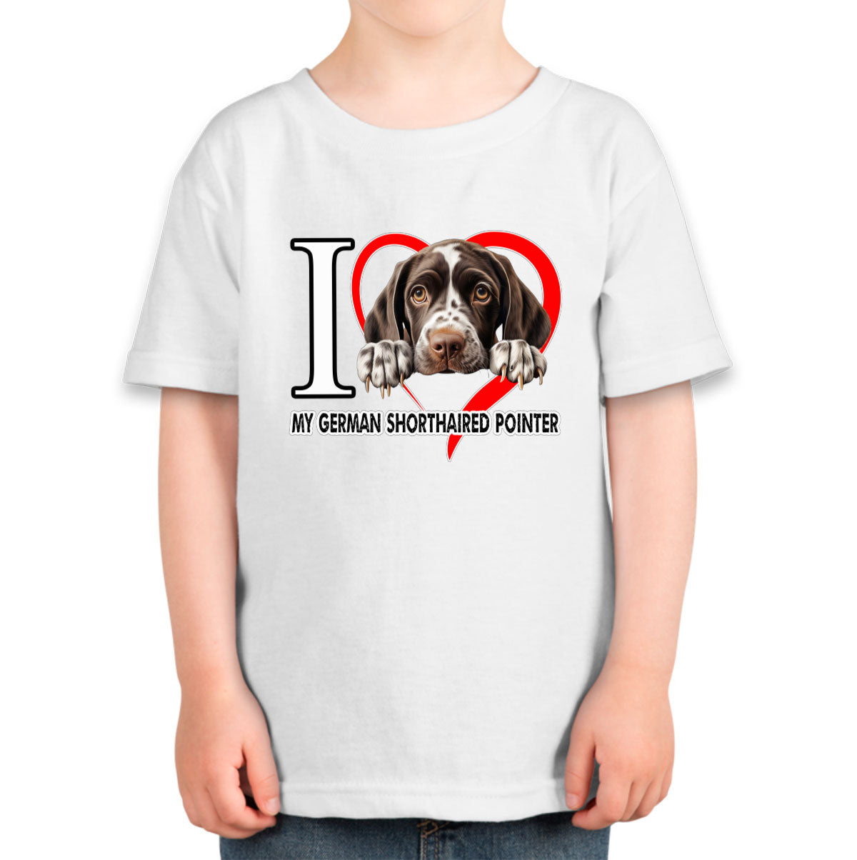 I Love My German Shorthaired Pointer Dog Toddler T-shirt