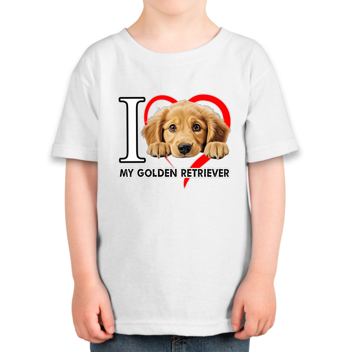 I Love My Golden Retriever Dog Toddler T-shirt