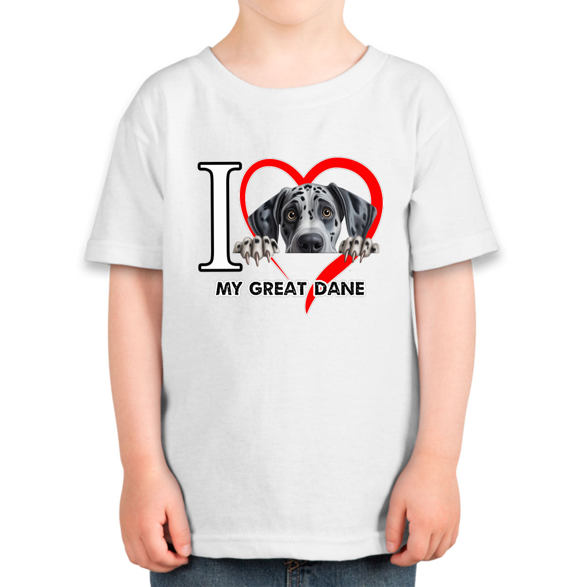 I Love My Great Dane Dog Toddler T-shirt