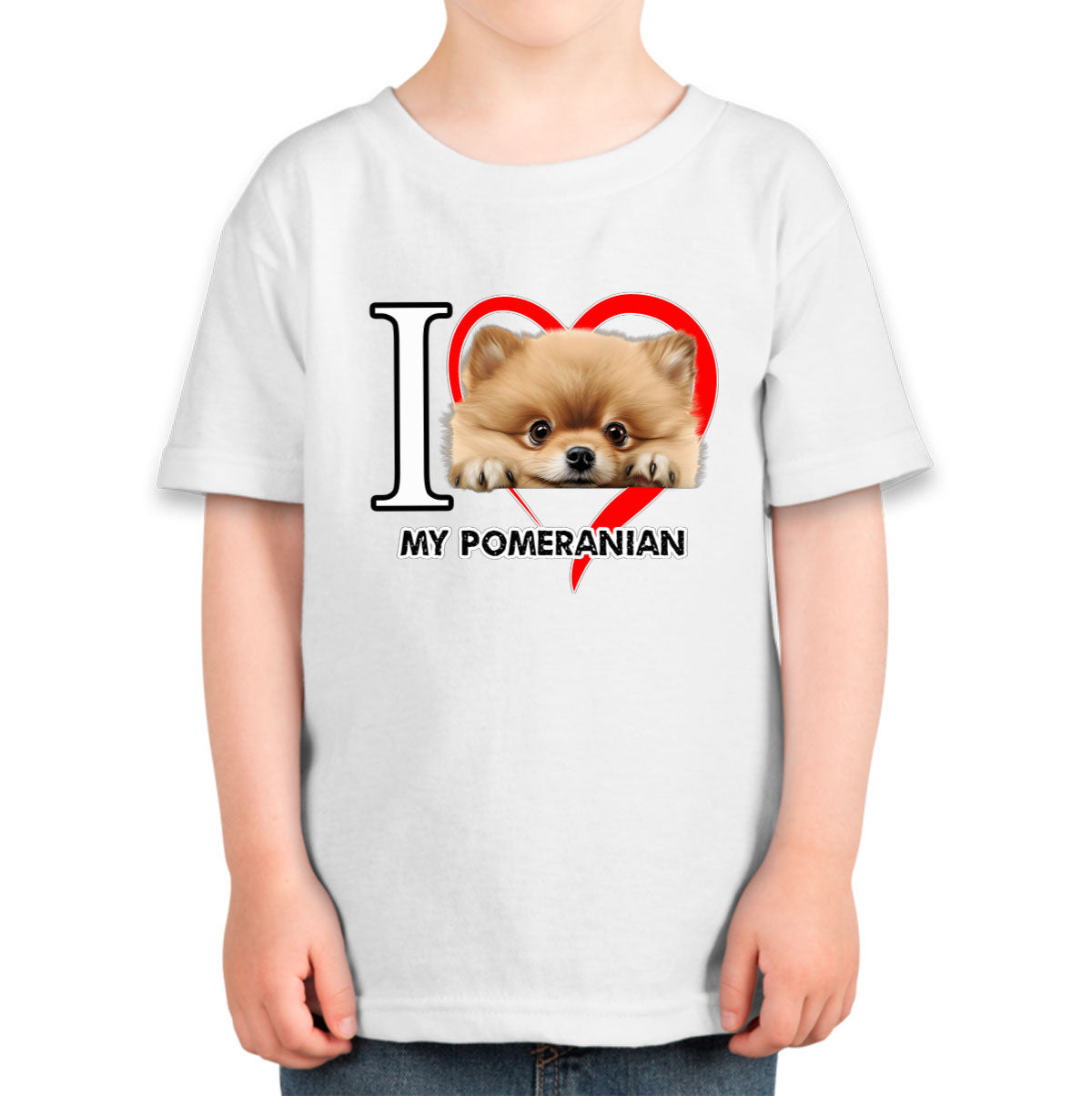 I Love My Pomeranian Dog Toddler T-shirt