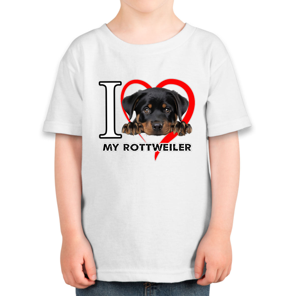 I Love My Rottweiler Dog Toddler T-shirt