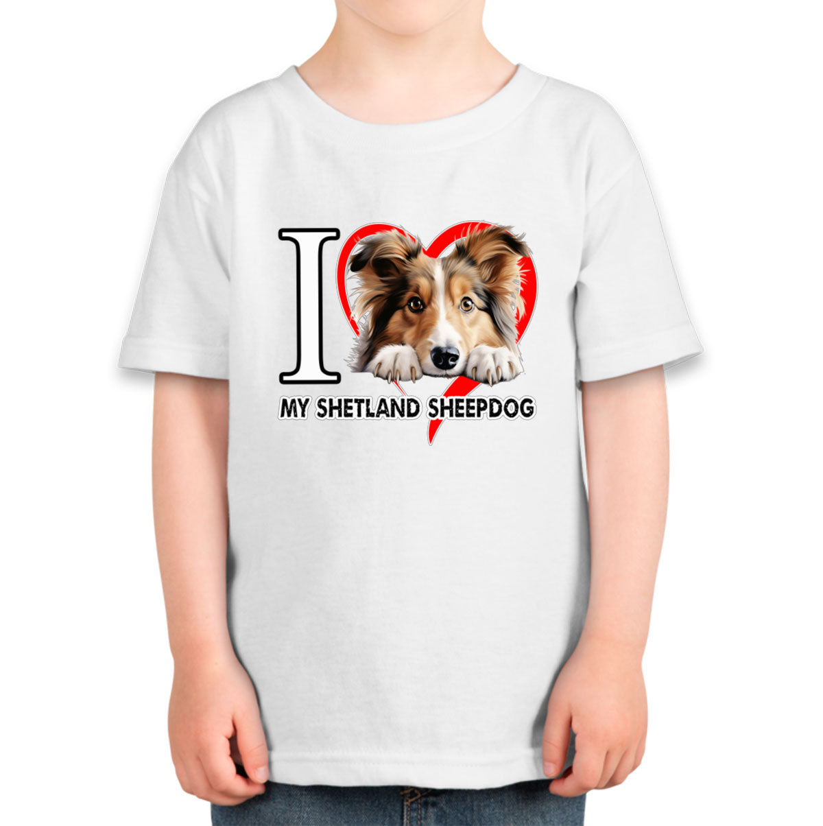 I Love My Shetland Sheepdog Dog Toddler T-shirt