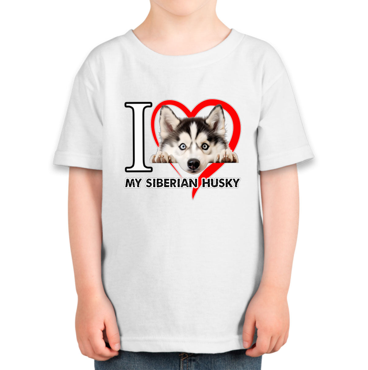 I Love My Siberian Husky Dog Toddler T-shirt