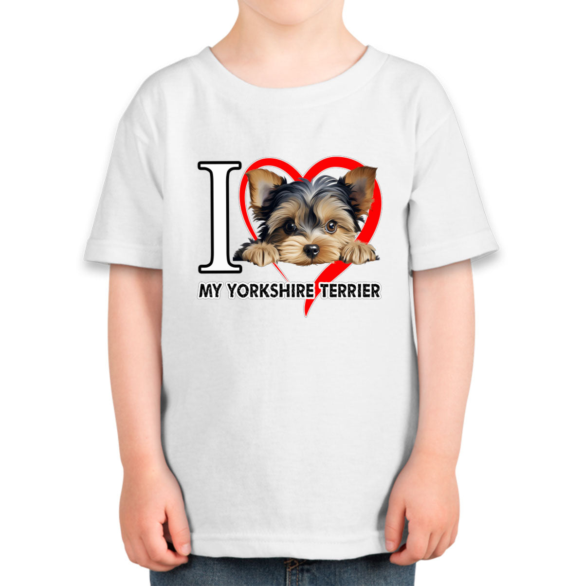 I Love My Yorkshire Terrier Dog Toddler T-shirt