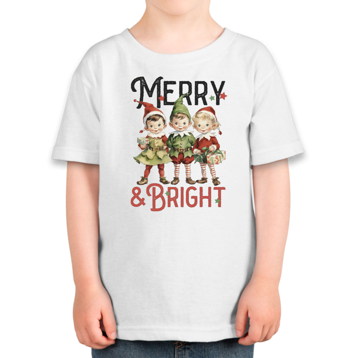 Merry And Bright Christmas Toddler T-shirt