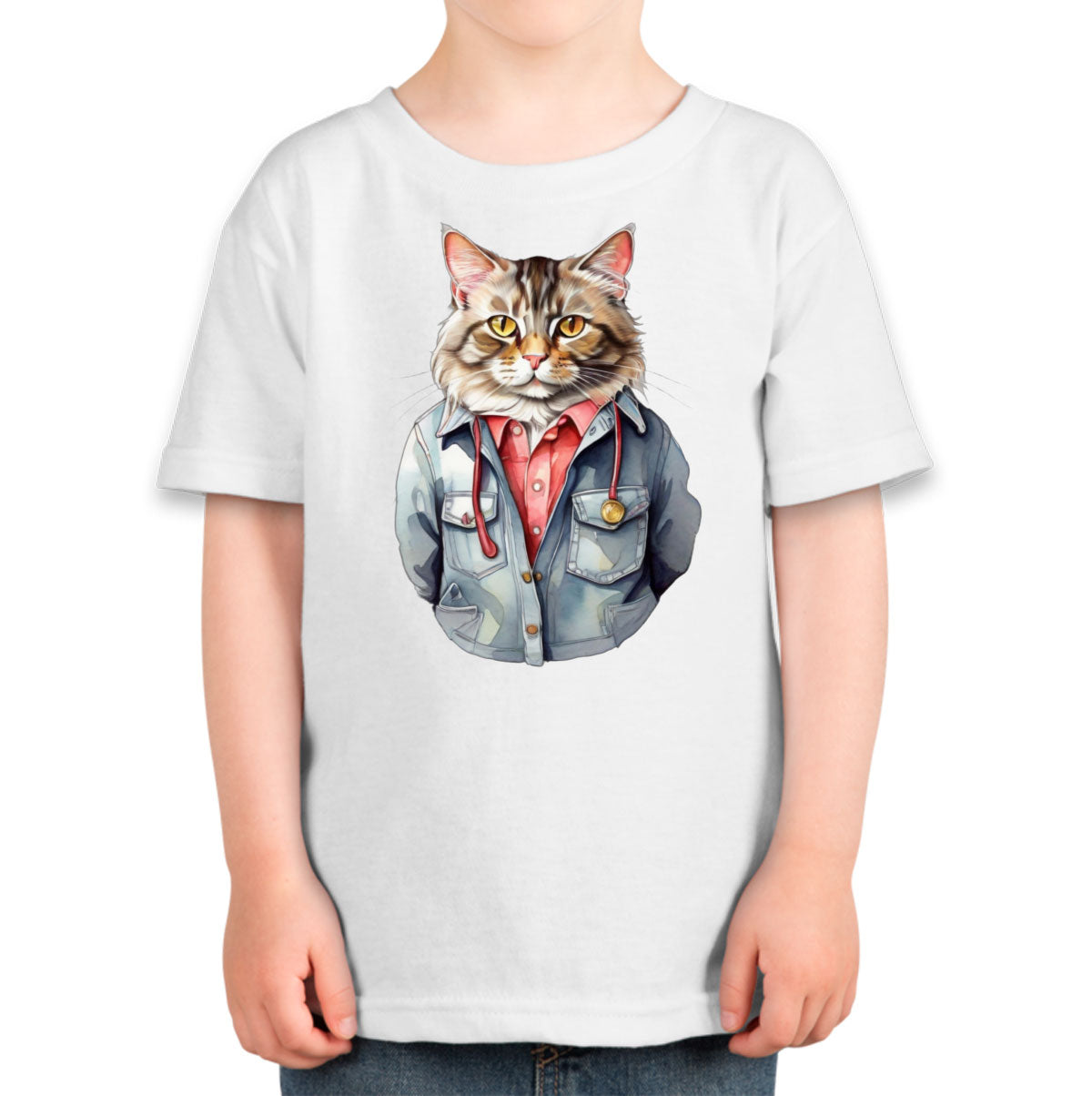 Cool Orange Cat Toddler T-shirt
