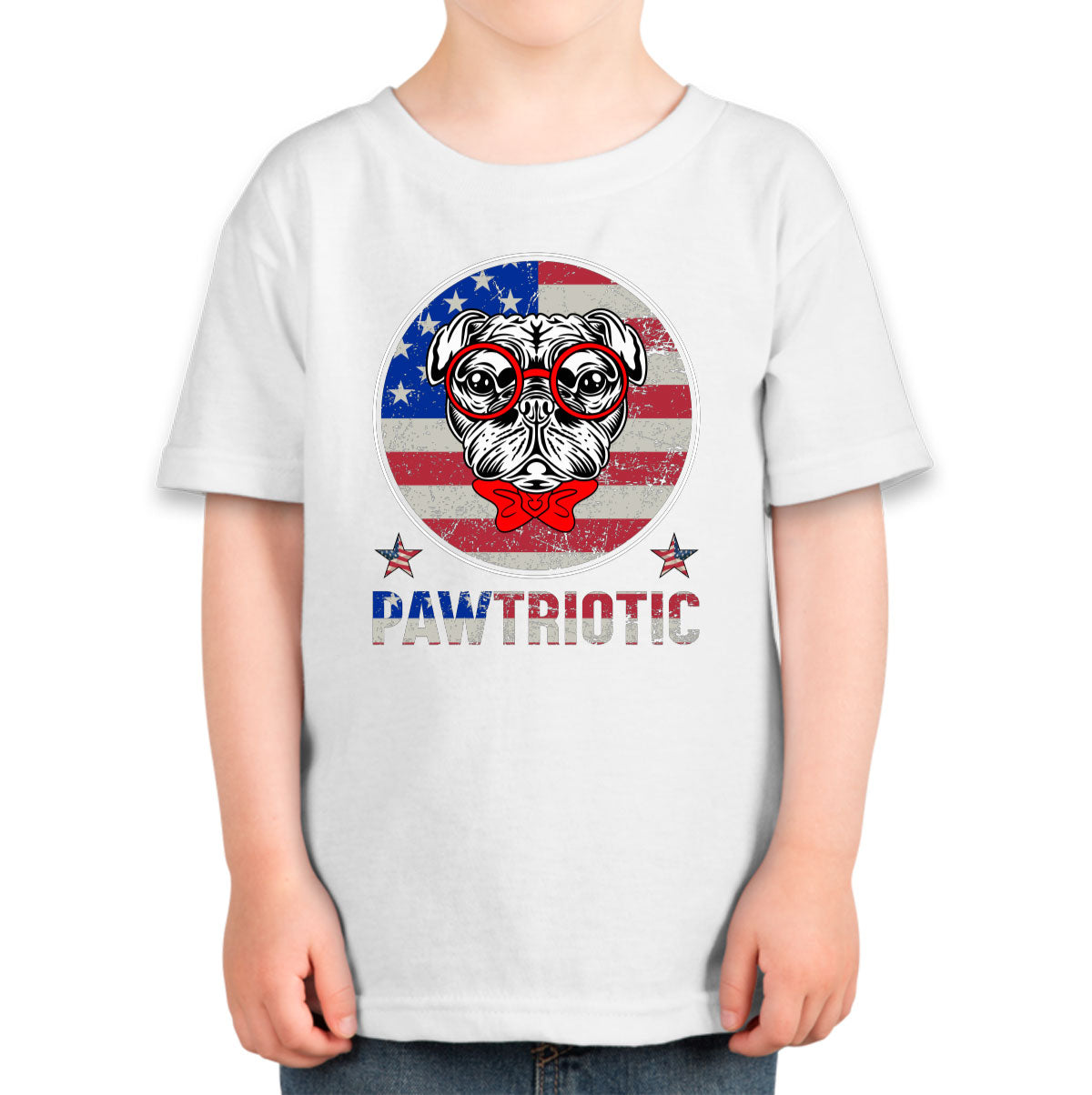 Bulldog Pawtriotic Patriotic Toddler T-shirt