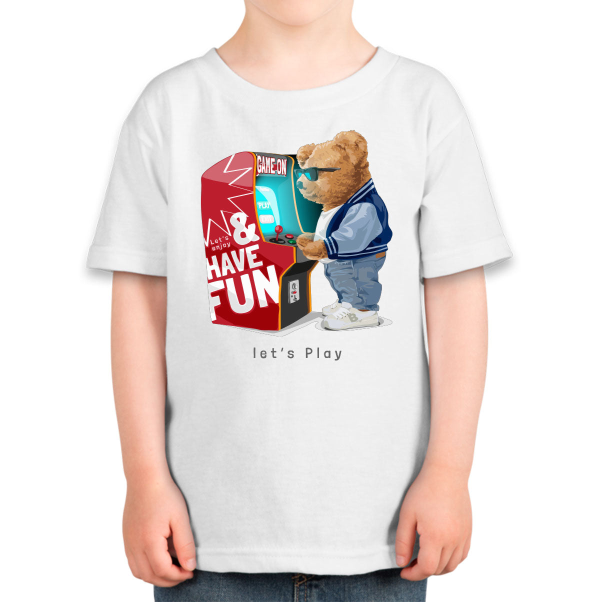 Teddy Bear Arcade Game Machine Toddler T-shirt