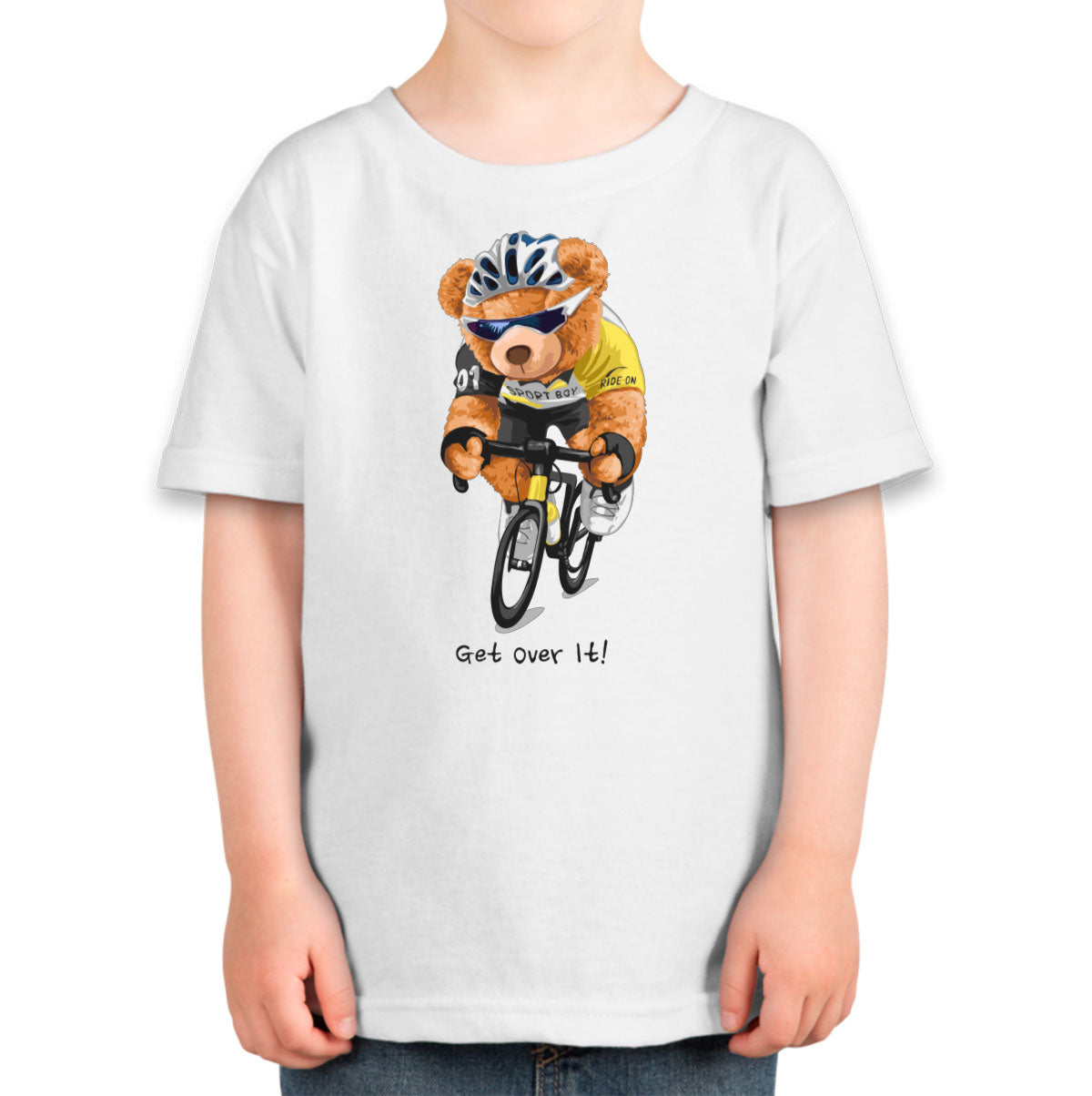 Teddy Bear Biker Get Over It Toddler T-shirt