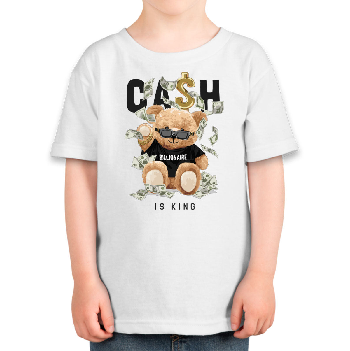 Teddy Bear Cash Billionaire Toddler T-shirt