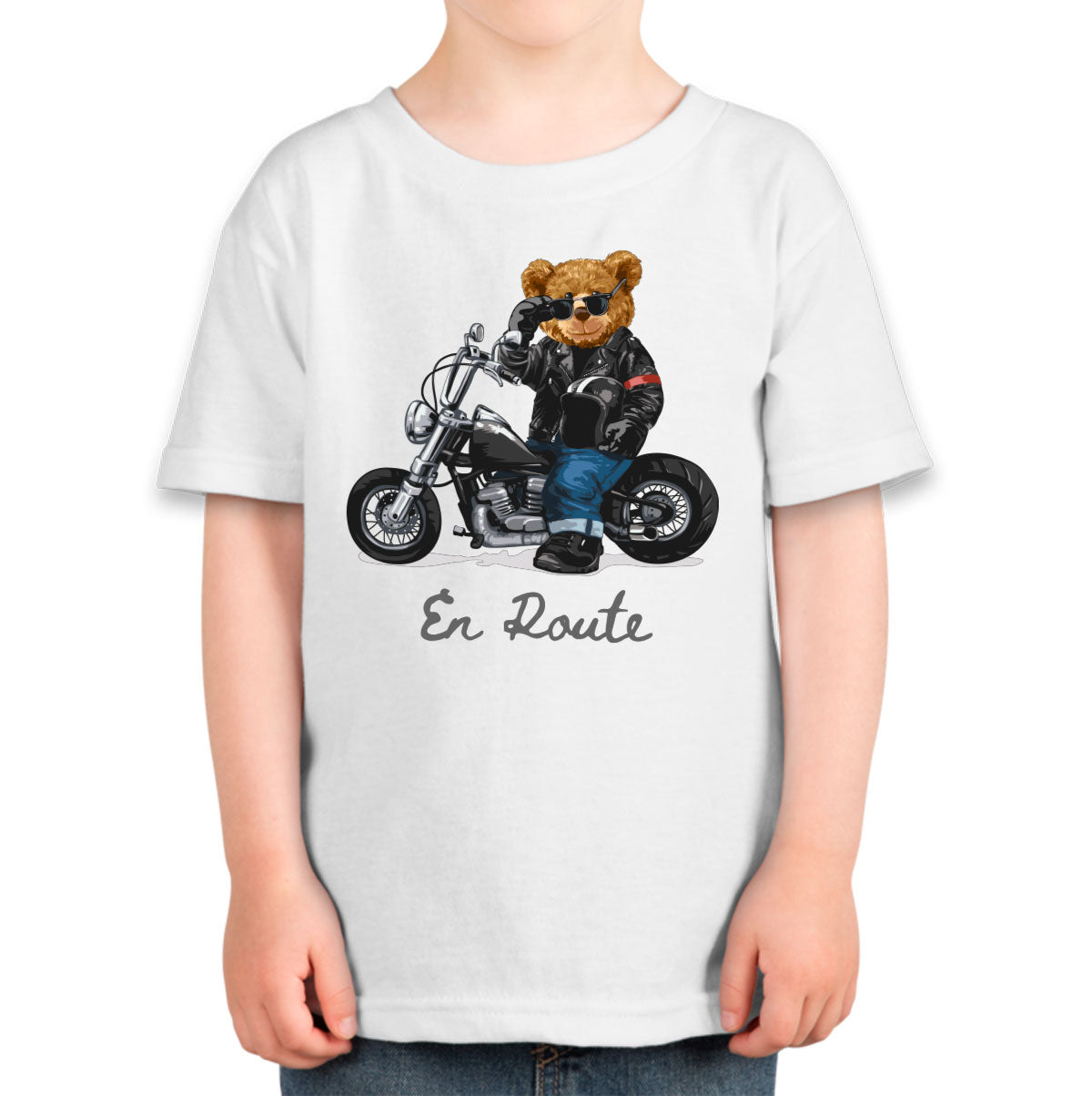 Teddy Bear Biker Toddler T-shirt