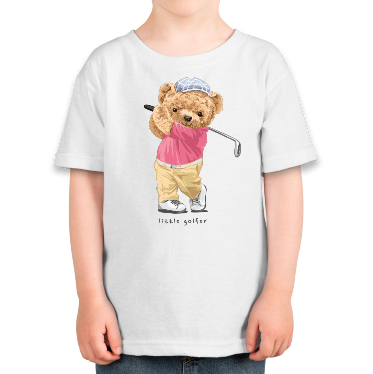 Teddy Bear Lil Golfer Toddler T-shirt
