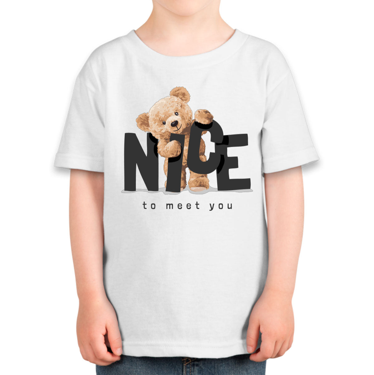 Teddy Bear Nice To Meet You Toddler T-shirt