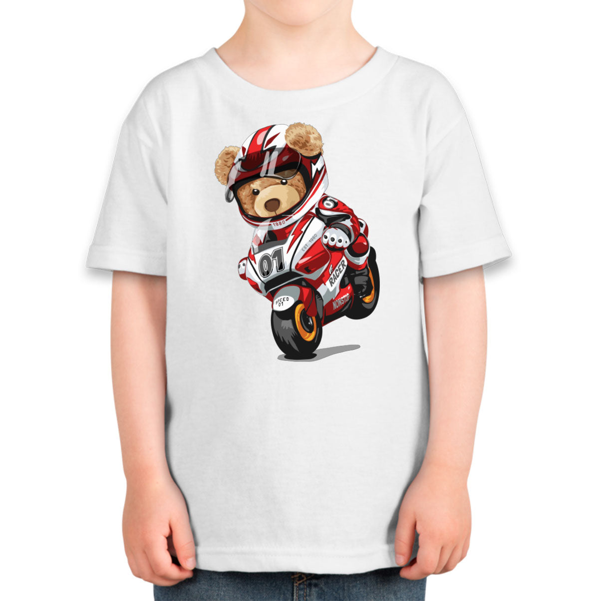 Teddy Bear Motorcycle Toddler T-shirt