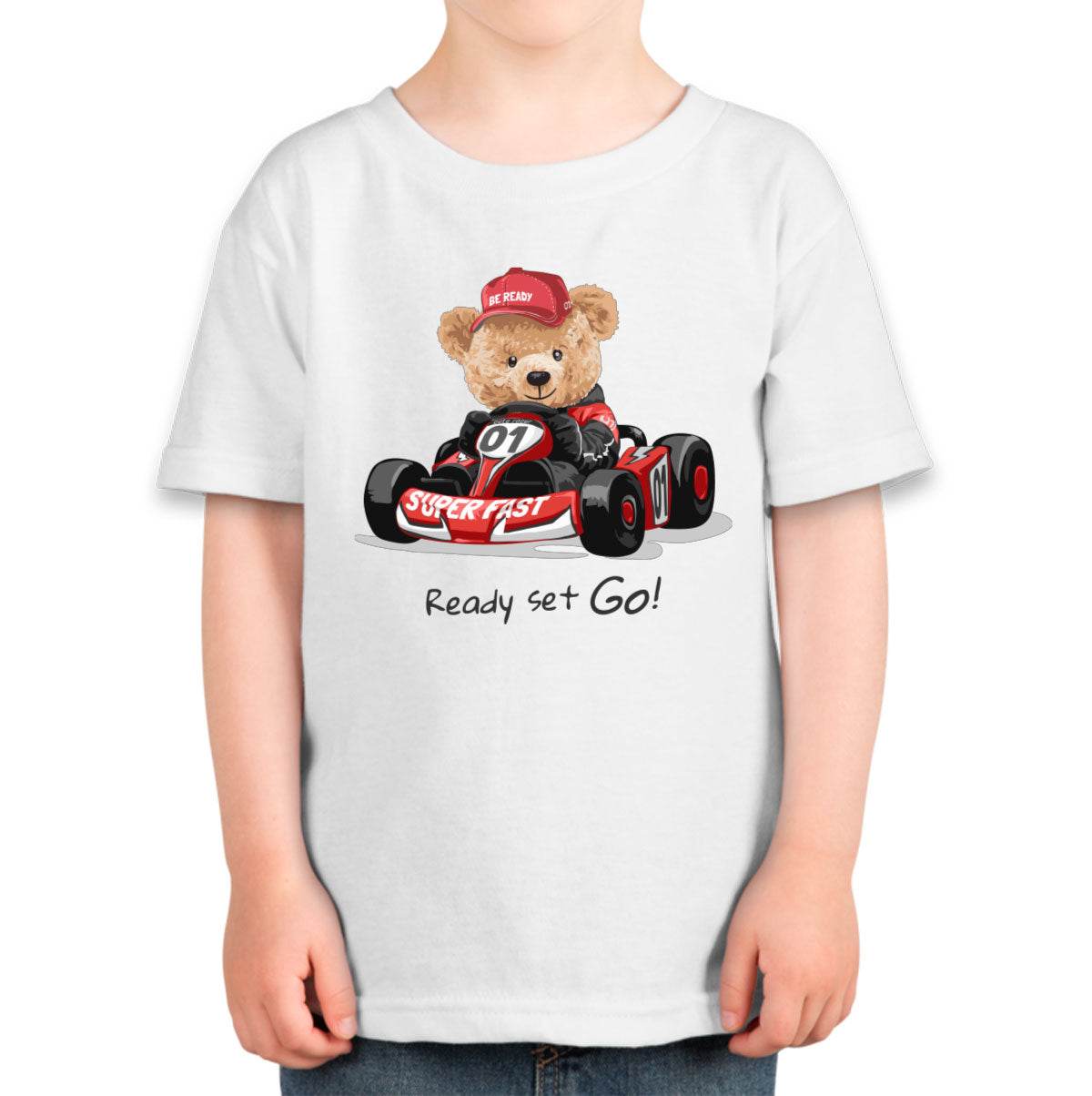 Teddy Bear Racer Toddler T-shirt