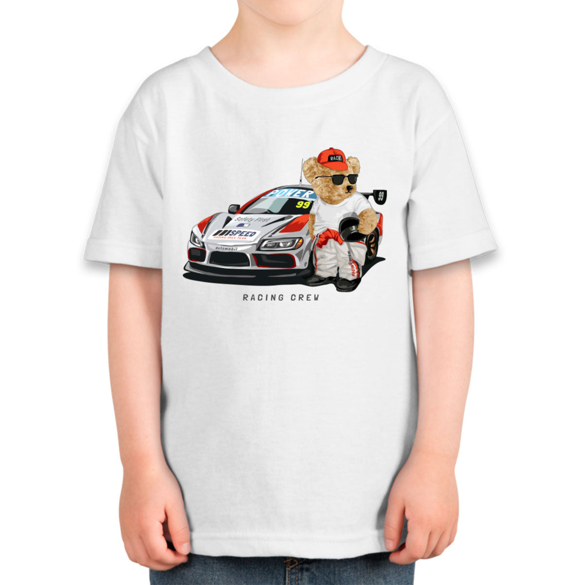 Teddy Bear Racing Crew Toddler T-shirt