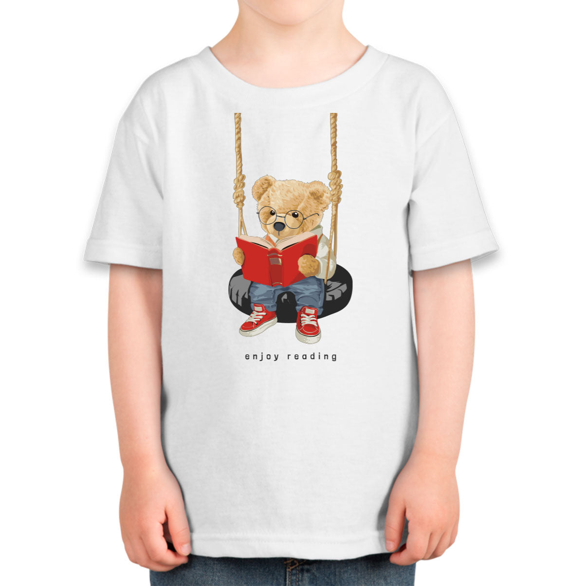 Teddy Bear Reading Toddler T-shirt