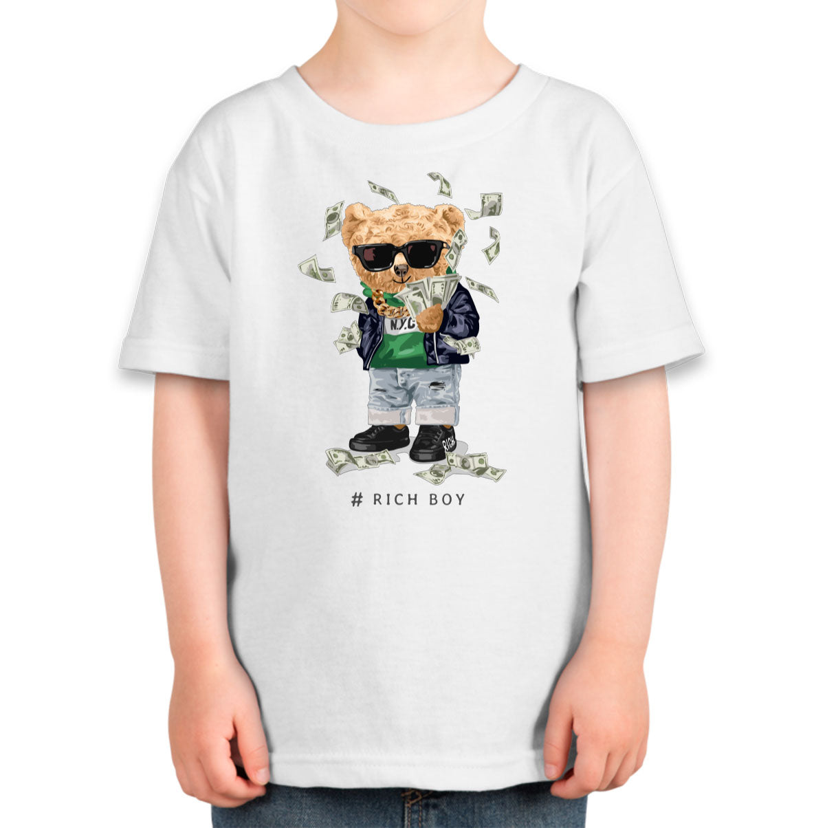 Teddy Bear Rich Boy Toddler T-shirt