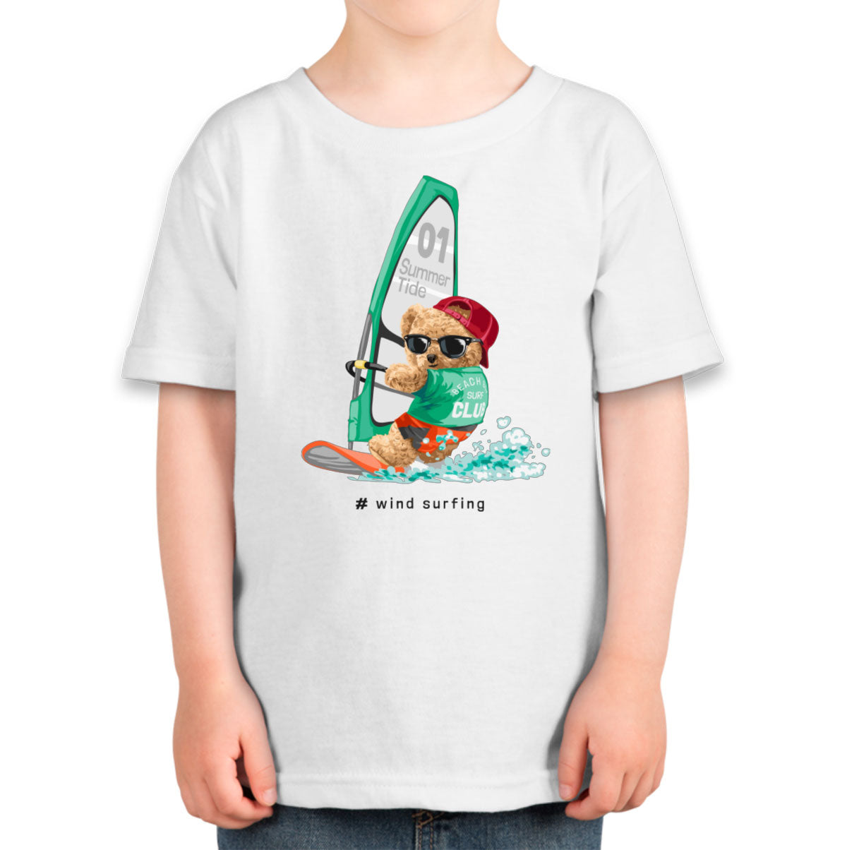 Teddy Bear Surfing Toddler T-shirt