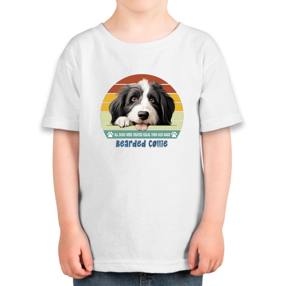 All Dogs Were Created Equal Bearded Collie Toddler T-shirt