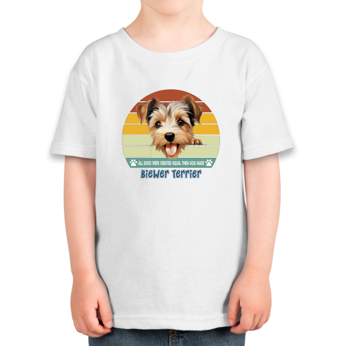 All Dogs Were Created Equal Biewer Terrier Toddler T-shirt