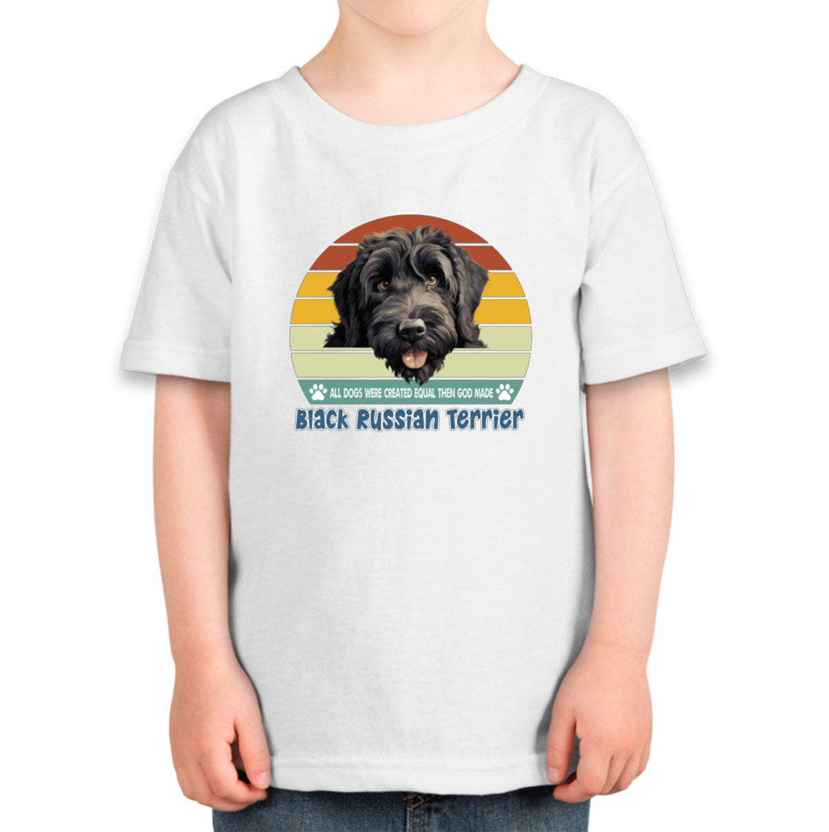 All Dogs Were Created Equal Black Russian Terrier Toddler T-shirt