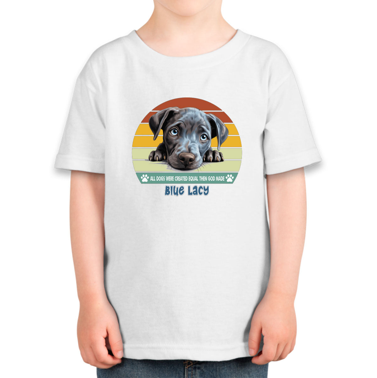 All Dogs Were Created Equal Blue Lacy Toddler T-shirt