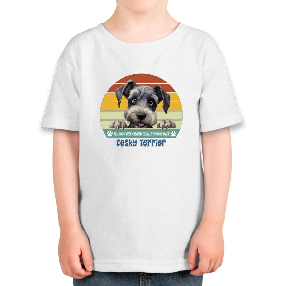 All Dogs Were Created Equal Cesky Terrier Toddler T-shirt