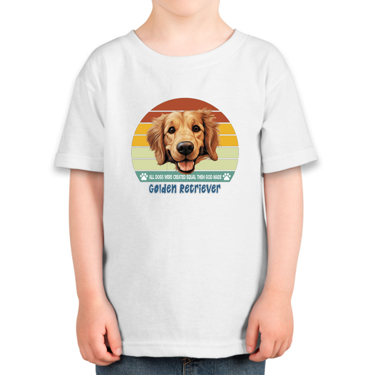 All Dogs Were Created Equal Golden Retriever Toddler T-shirt