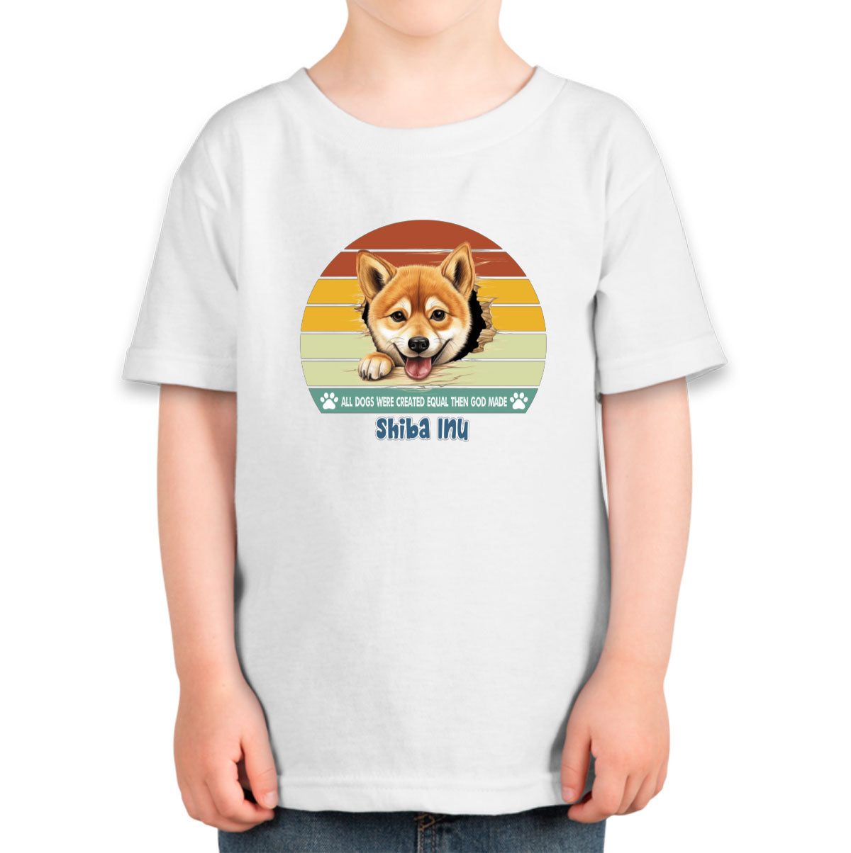 All Dogs Were Created Equal Shiba Inu Toddler T-shirt