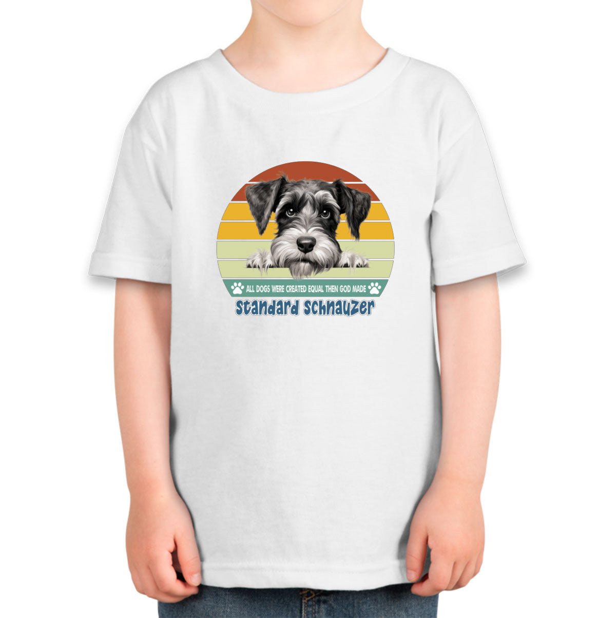 All Dogs Were Created Equal Standard Schnauzer Toddler T-shirt