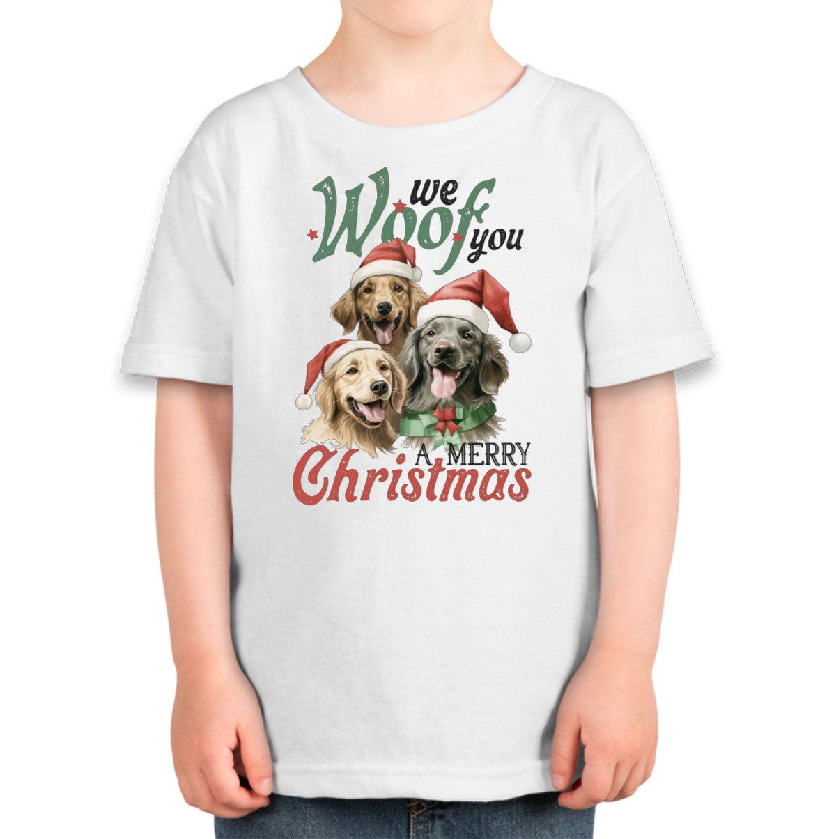 We Woof You A Merry Christmas Toddler T-shirt