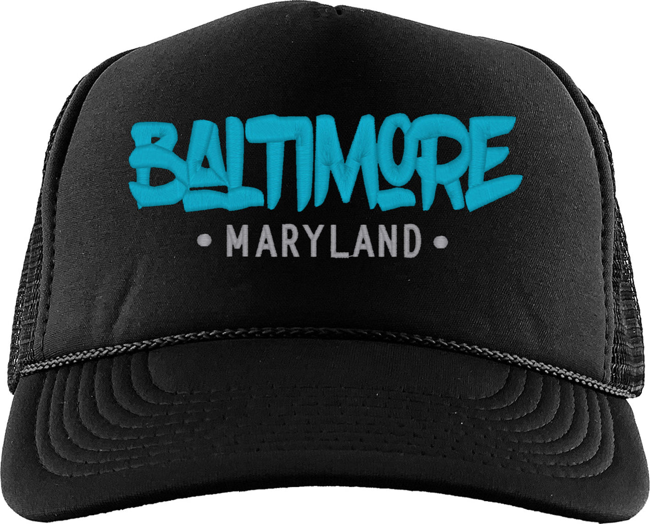 Baltimore Typography Foam Trucker Hat