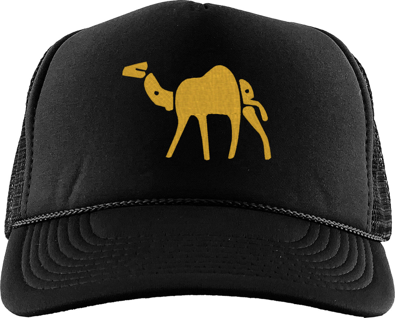 Camel Typography Foam Trucker Hat