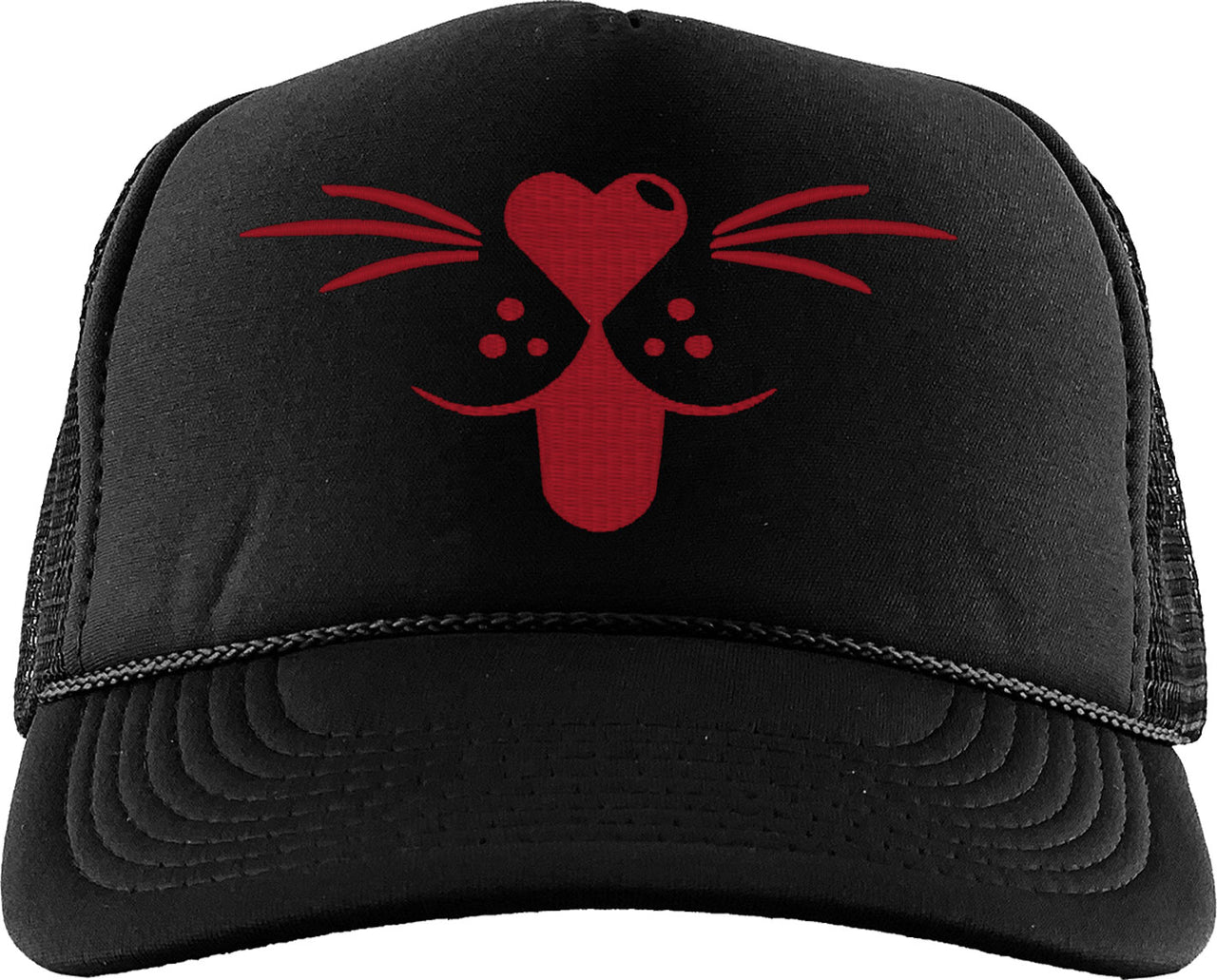 Cartoon Cat Mouth Foam Trucker Hat