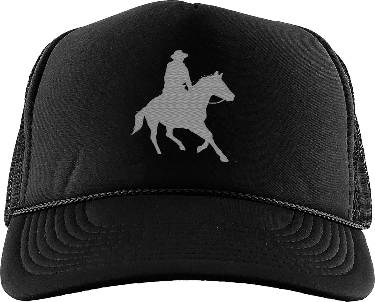 Cowboy And Horse Silhouette Foam Trucker Hat